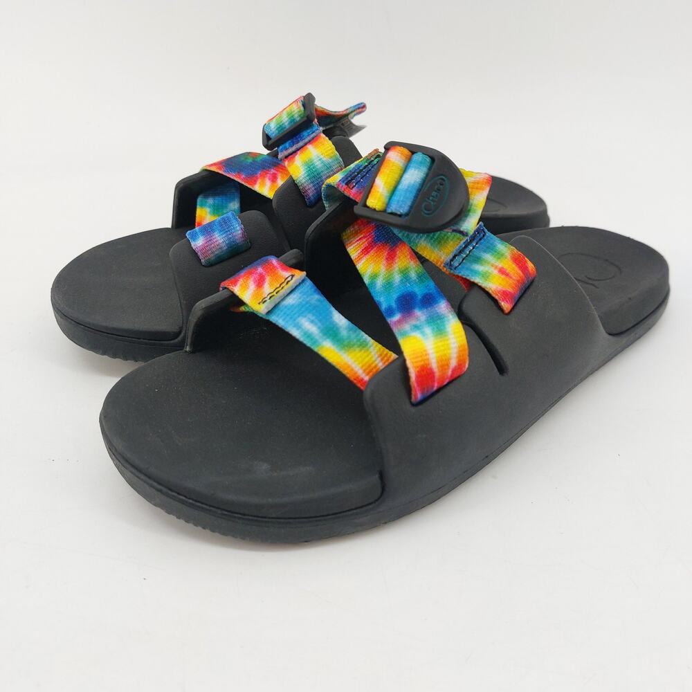 Chaco Chillo Kids Unisex Size 5 Sandals Tie Dyle Slip On Slides